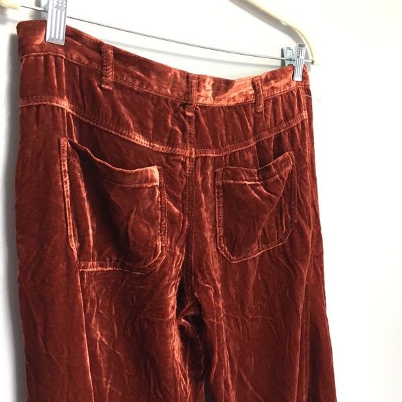 ❌SOLD❌ Free People Extreme Wide Leg Velvet Pants - Picture 4 of 6